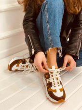 Bağcık Detaylı Rahat Kadın Sneakers Spor Ayakkabı - 1