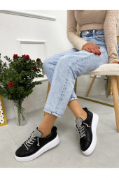 Cilt (nevada) Taş Detay Kadın Bağcıklı Sneakers - 2