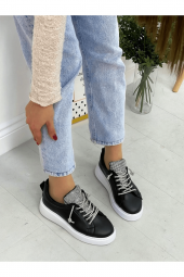 Cilt (nevada) Taş Detay Kadın Bağcıklı Sneakers - 3