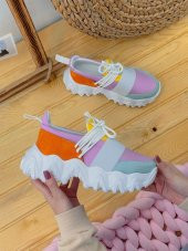 Bağcık Detaylı Rahat  Kadın Sneakers Spor ayakkabı - 1