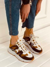 Bağcık Detaylı Rahat Kadın Sneakers Spor Ayakkabı - 5