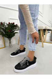 Cilt (nevada) Taş Detay Kadın Bağcıklı Sneakers - 5