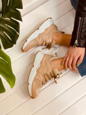 Bağcık Detaylı Rahat Kadın Sneakers Spor Ayakkabı - 6