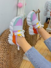 Bağcık Detaylı Rahat  Kadın Sneakers Spor ayakkabı - 2