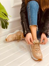 Bağcık Detaylı Rahat Kadın Sneakers Spor Ayakkabı - 9