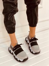 Bağcık Detaylı Rahat  Kadın Sneakers Spor ayakkabı - 11