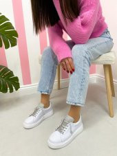 Cilt (nevada) Taş Detay Kadın Bağcıklı Sneakers - 12