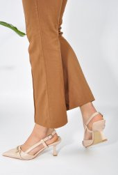 Deri Toka Detay Rahat Kadın Stiletto - 5