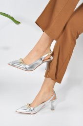 Deri Toka Detay Kadın Stiletto - 10