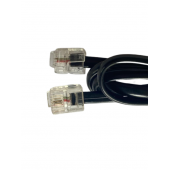 Telefon Köken Hat Kablosu 1.5 M 6P2C Pluglu Siyah 250 Adet - 2