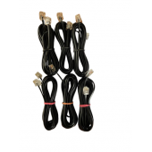 Telefon Köken Hat Kablosu 1.5 M 6P2C Pluglu Siyah 250 Adet - 4