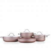Korkmaz Linea 7 Parça Tencere Seti Rosegold A2619 - 1
