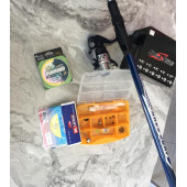 Olta Seti - Bauer 360 Ares Surf Kamış + SeaSide CP-5000 Olta Makinesi - İpek Misina ve 25'li set hediye - 6