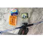 Olta Seti - Bauer 360 Ares Surf Kamış + SeaSide CP-5000 Olta Makinesi - İpek Misina ve 25'li set hediye - 7