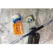 Olta Seti - Bauer 360 Ares Surf Kamış + SeaSide CP-5000 Olta Makinesi - İpek Misina ve 25'li set hediye - 8