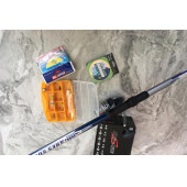 Olta Seti - Bauer 360 Ares Surf Kamış + SeaSide CP-5000 Olta Makinesi - İpek Misina ve 25'li set hediye - 9
