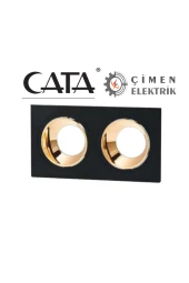 CATA CT 5056 Jaguar Siyah Bakır İkili Spot Kasası - 1