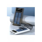 Güneş Enerjili Solar Panelli Powerbank 30000Mah Led Işıklı Taşınabilir Şarj Aleti - 5