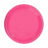 Fuşya Plastik Tabak 22 cm - 1