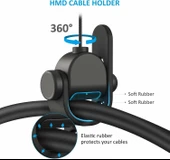 KIWI design VR Kablo Yönetimi, 3 Paket VR Makara Sistemi - Siyah - 2