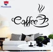 Kahve Barlar Sticker Kahve Alıntı Kahve Saati Duvar Sticker Mutfak Cafe Shop Restoran Dekorasyon Benzersiz Hediyelik - 1