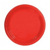 Kırmızı Plastik Tabak 22 cm - 1