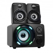 Dark SP-214 11W RMS 7 Farklı Renk Titreşimli LED 2+1 Multimedia Speaker Hoparlör (DK-AC-SP214) - 4