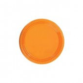 Turuncu Plastik Tabak 22 cm - 1