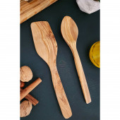 Zeytin Ağacı Ahşap Tahta Kaşık Spatula Seti 2 Parça ( ZEYTİN AĞACI ) Ağaç Kaşık - 3