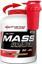 Pharma Nutrition Mass Gainer 3300 Gr Çikolata Aromalı Kilo Kas Karbonhidrat Tozu Hacim 30 Servis - 1