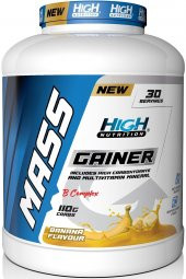 High Nutrition Mass Gainer 3600 gr Muz Aromalı Hacim Kütle Kas Artırma Karbonhidrat Tozu thumbnail 2