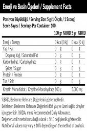 Pharma Nutrition Kreatin Monohidrat ( Creatine ) 500 Gr 100 Servis Micronized Creatine Monohydrate Mikronize - 2