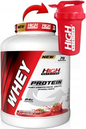 High Nutrition Whey Protein Tozu 2280 Gr Çilek Aromalı Protein Tozu 24 Gram Protein Kas güç 76 Servis - 1