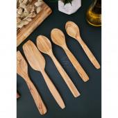 Zeytin Ağacı Ahşap Tahta Kaşık Spatula Seti ( ZEYTİN AĞACI ) Ağaç Kaşık - 2