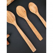 Zeytin Ağacı Ahşap Tahta Kaşık Spatula Seti ( ZEYTİN AĞACI ) Ağaç Kaşık - 4