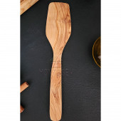 Zeytin Ağacı Ahşap Tahta Kaşık Spatula Mutfak Servis Kaşık 1 Parça ( ZEYTİN AĞACI ) Ağaç Kaşık - 4