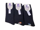 Bora Yün Çorap Doğal Yün Dikişsiz Kışlık Yün Çorap Aryün 3 Çift 4044 Siyah Ary - 1