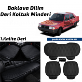 TOFAŞ - Şahin - Kartal - 131  Siyah Deri Oto Koltuk Minderi - 1