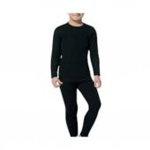 Çocuk Termal Takım Uzun Kollu Termal Bady Tayt Kız Erkek Siya - 1