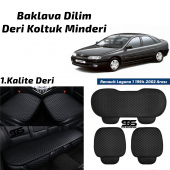 Renault Laguna 1 1994-2002 Arası Siyah Deri Oto Koltuk Minderi - 1