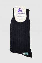 Erkek Yün Çorap Siyah Aryün - 1
