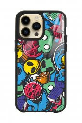 Spoyi iPhone 14 Pro Max Retro Ufo Tasarımlı Glossy Telefon Kılıfı - 1