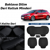 Opel Astra K 2015-2020 Arası Siyah Deri Oto Koltuk Minderi - 1