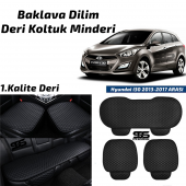 Hyundai  i30 2013-2017 Arası Siyah Deri Oto Koltuk Minderi - 1