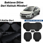HONDA FB7 2012-2015 Arası Siyah Deri Oto Koltuk Minderi - 1