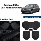 Volkswagen Golf 7 2013 Sonrası Siyah Deri Oto Koltuk Minderi - 1
