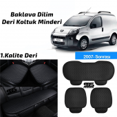 Peugeot Bipper 2007 Sonrası Siyah Deri Oto Koltuk Minderi - 1