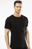 Cacharel - Termal kısa kol bisiklet yaka Siyah T-Shirt - 2