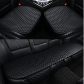 Renault Clio 2 1998-2006  Siyah Deri Oto Koltuk Minderi - 4