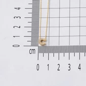 Taşlı C Harfli Minimal Harf Kolye Altın thumbnail 5